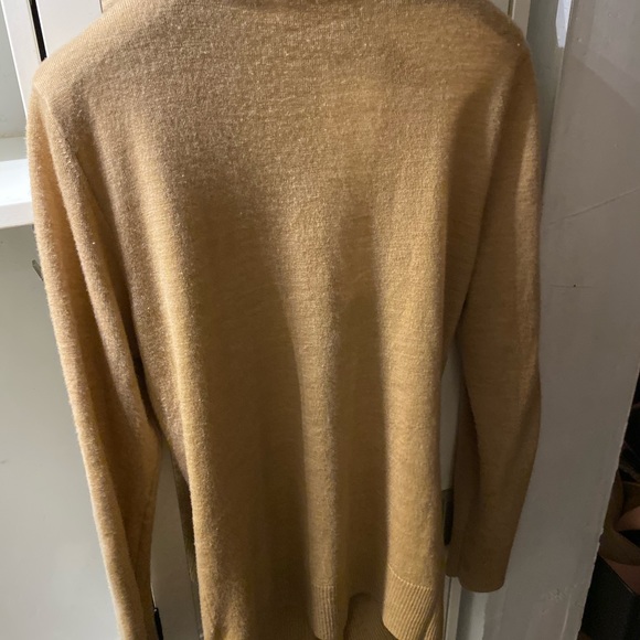 Tory Burch Simone camel merino wool cardigan - Picture 5 of 6